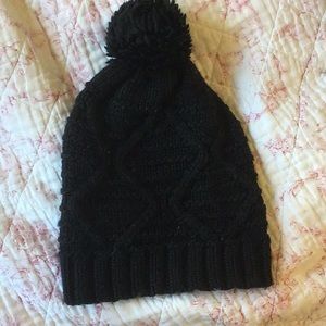Black knit beanie